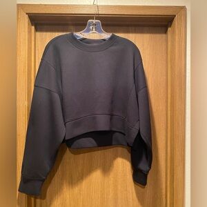YPB Black Cropped Sweatshirt
